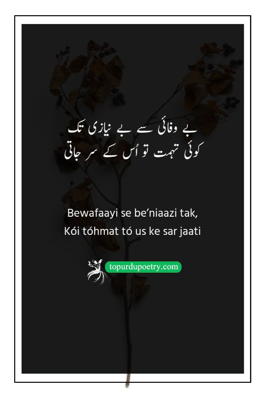 bewafa poetry in urdu text: A minimalist and cold visual of a single, unlit candle in a dark, empty room, symbolizing the total absence of warmth and the 'be-niaazi' (indifference) described in the poem.