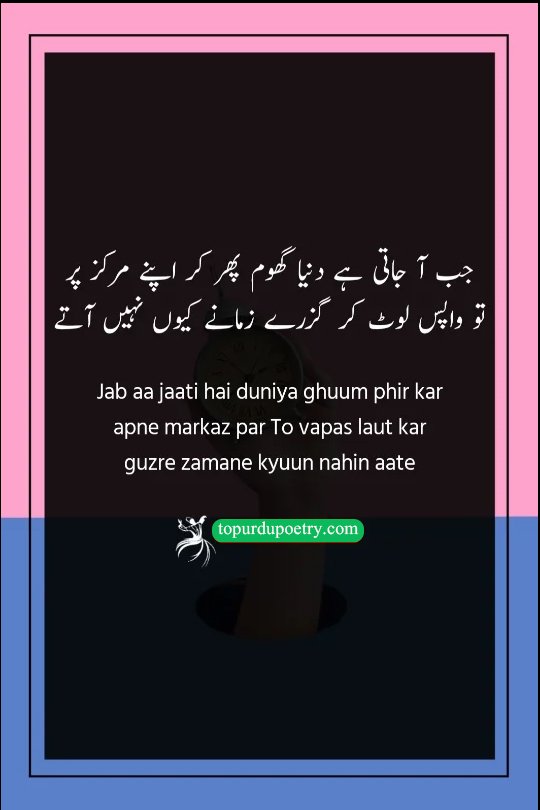 waqt poetry urdu: A symbolic visual of a vintage clock placed on a beach where the waves (cyclical nature) are washing away footsteps in the sand (the linear, unreturning past).